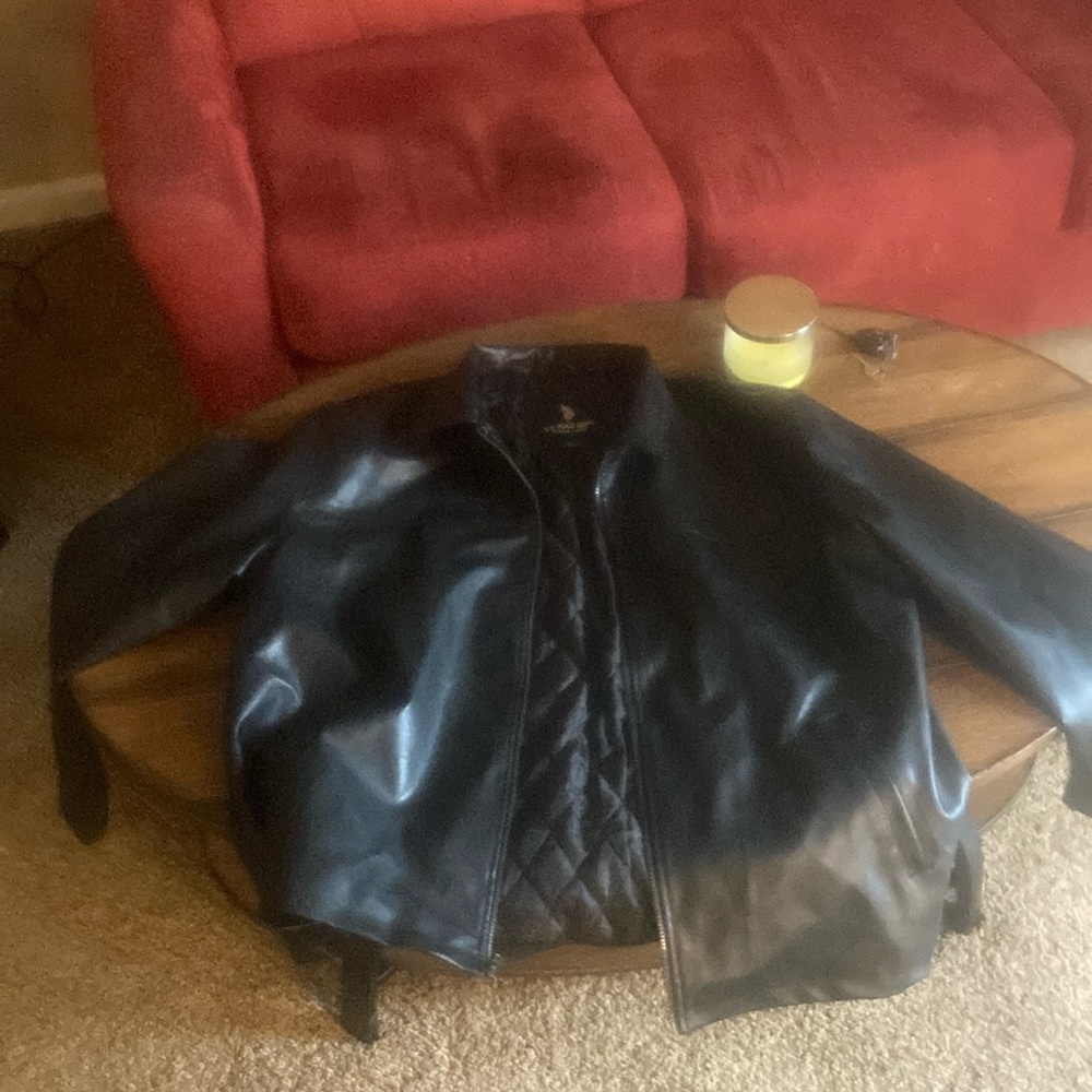 Black leather jacket